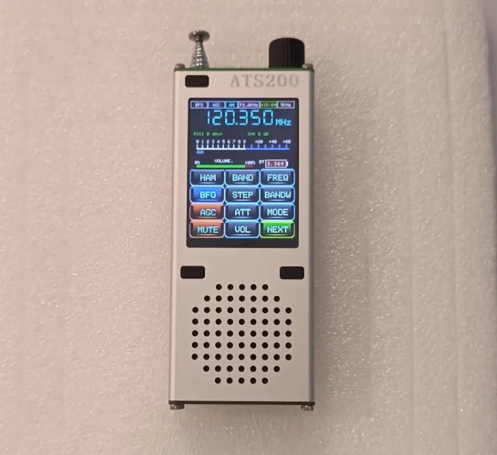 ATS200 항공 밴드 에어밴드 라디오 리시버 FM SI4732 + ESP32 + 블루투스 + 2.4 인치 터치 디스플레이, SSB FM, AM, LSB, US…
