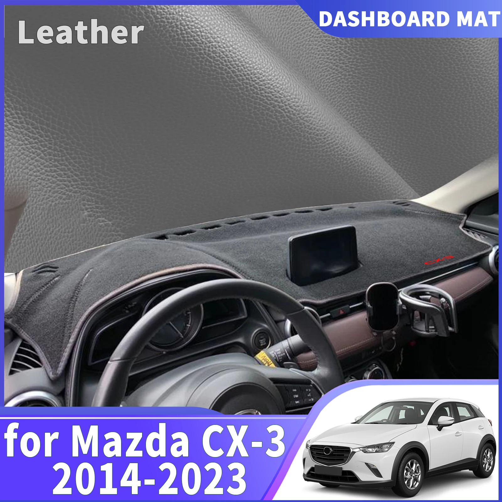 

fit for Mazda CX-3 CX 3 CX3 2014 2015 2016-2023 Car DashMat Sunshade Dashmat Dashboard Cover Pad Protective Carpet Accessories