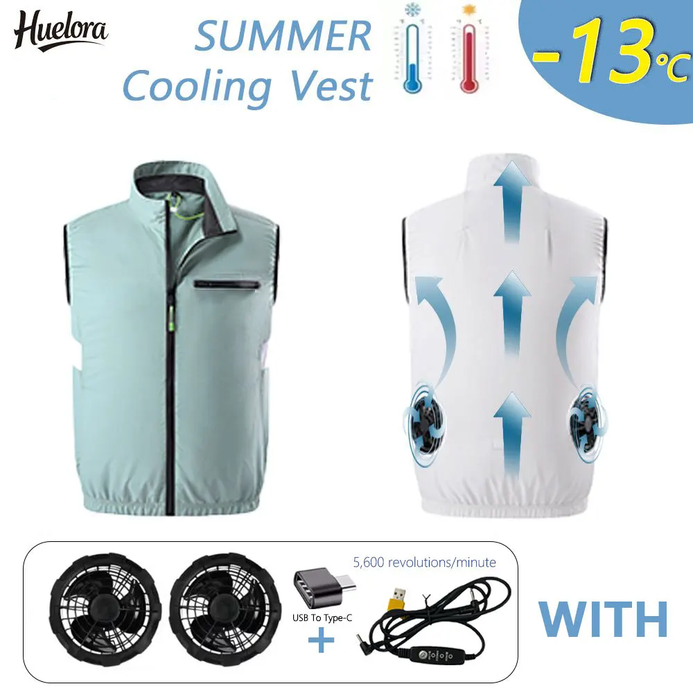 

Men Cooling Vest Cycling Fan Vest Air Conditioning Clothes Outdoor Fan Clothes Women Fan Jacket Climbing Body Cooling Clothes