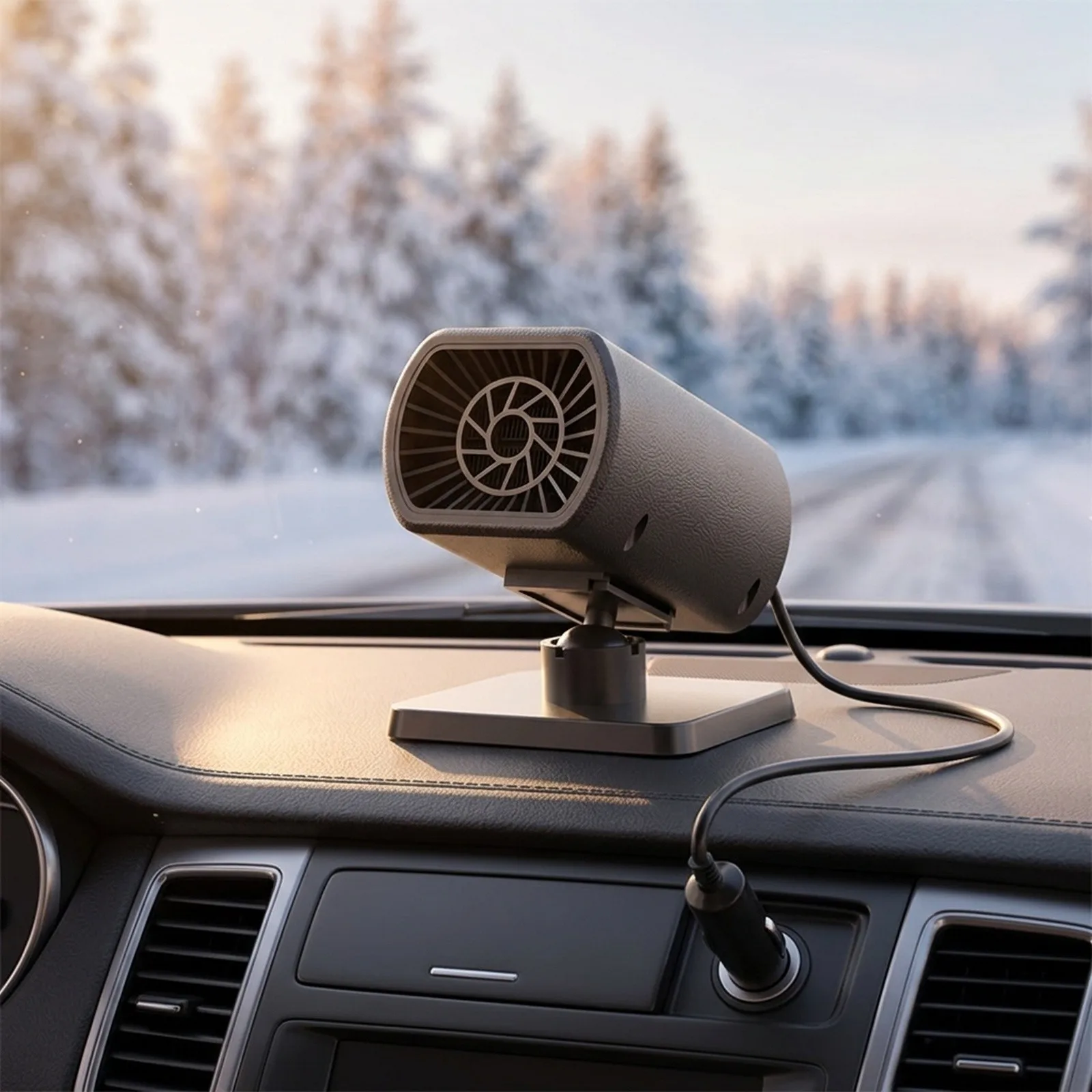 Adjustable for Car Defogger Fan for Car Heater 220W Car Defogger 360 Adjustment Two-Gear Adjustment Base Installation