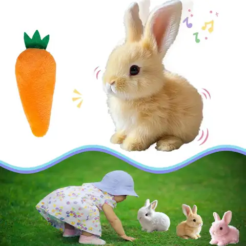 Interactive Hopping Bunny Toy - Electronic Rabbit Plush with Music, Jumping Twitching Shaking Ears Perfect Easter Gift for Kids