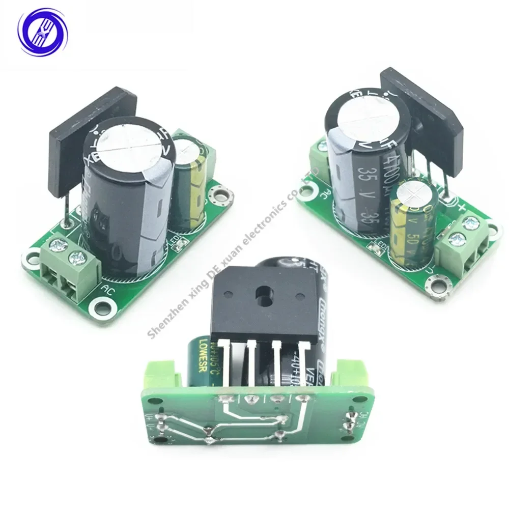 Single Power Supply Rectifier Filter Board  Amplifier Non Regulator   Module 8A 3300UF/50V 4700UF/35V