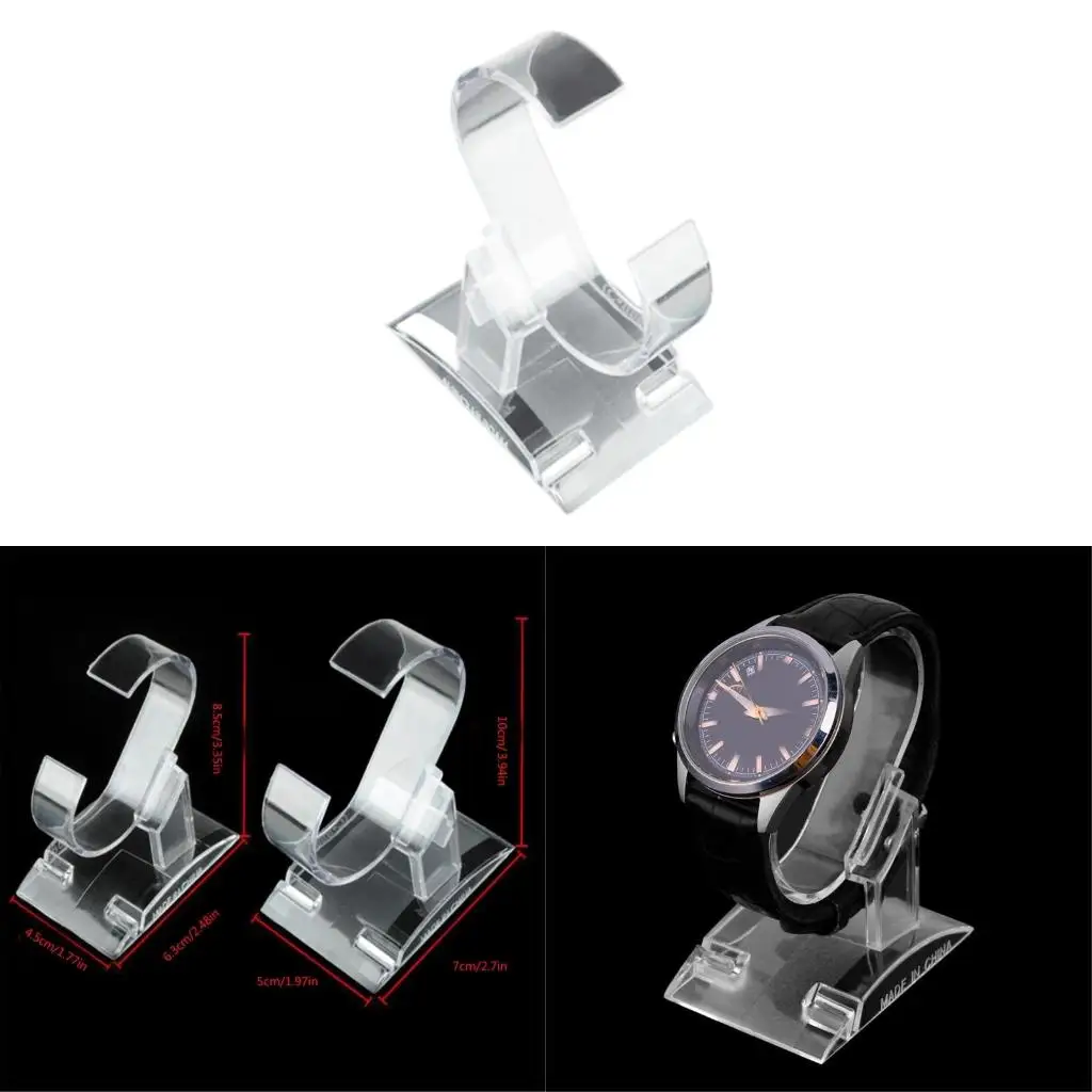 

Подставка для часов в форме C, прозрачный прочный пластиковый держатель для хранения ювелирных изделий