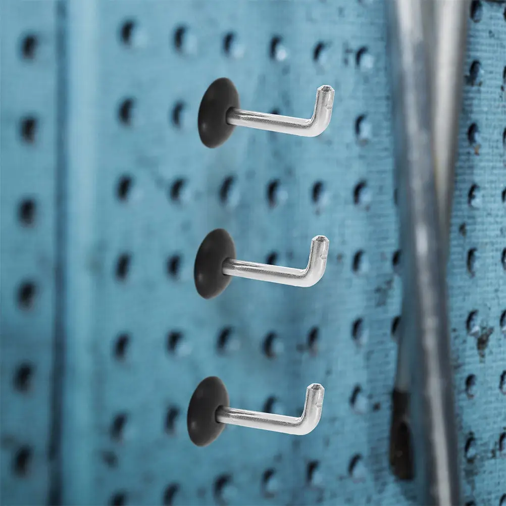 100 Pcs Clamp on Desk Pegboard Garage Hooks Catch Plug Buckle Extra Thick Grommets for