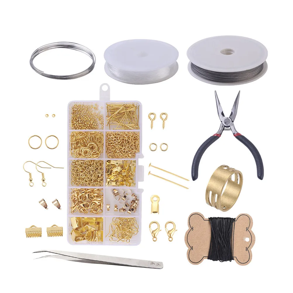 1Set Earrings Accessories DIY Handmade Jewelry Material Golden Complete Set for Custom Jewelry Making Supplies