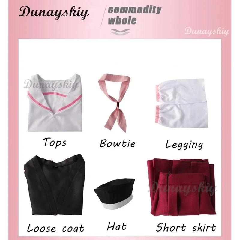 الأزرق الأرشيف Shimoe Koharu تأثيري حلي بحار موحدة البدلة مع قبعة الجناح النساء فتاة هالوين حفلة الزي أغطية الرأس شعر مستعار هالو