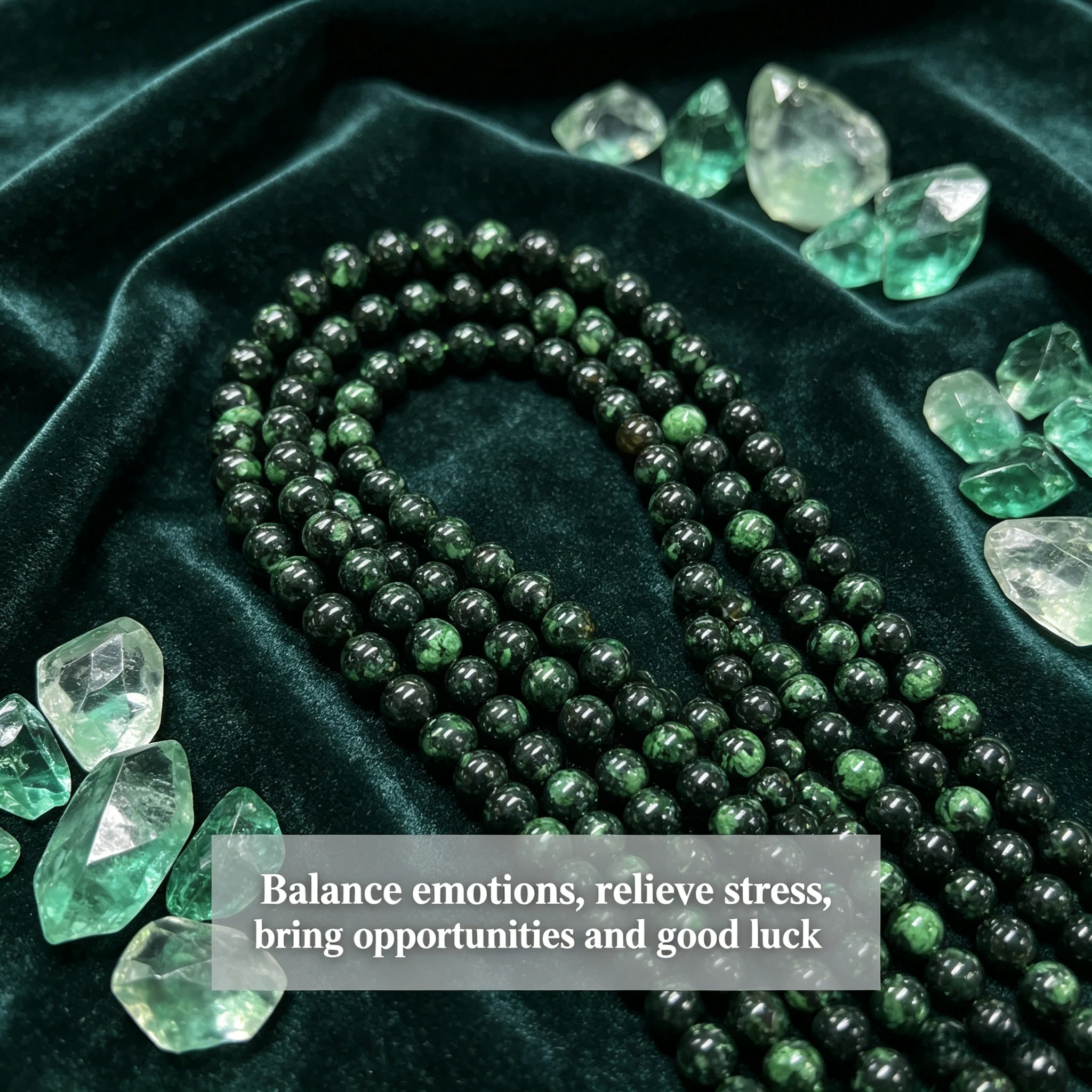 Green Stone of Lives Beads 6 8 10mm Natural Round Stone Beads for Making Bracelet Necklace DIY Crystal Charm Jewelry Accessories