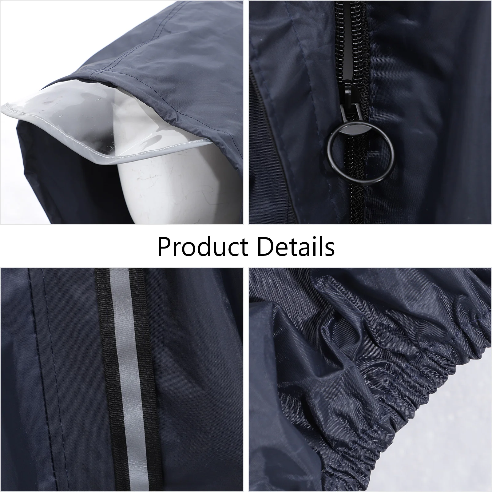

1Pcs Waterproof Raincoat Navy Durable Lightweight Portable Wearproof Wheelchair Rain Cape Practical Rain Coat for Elderly
