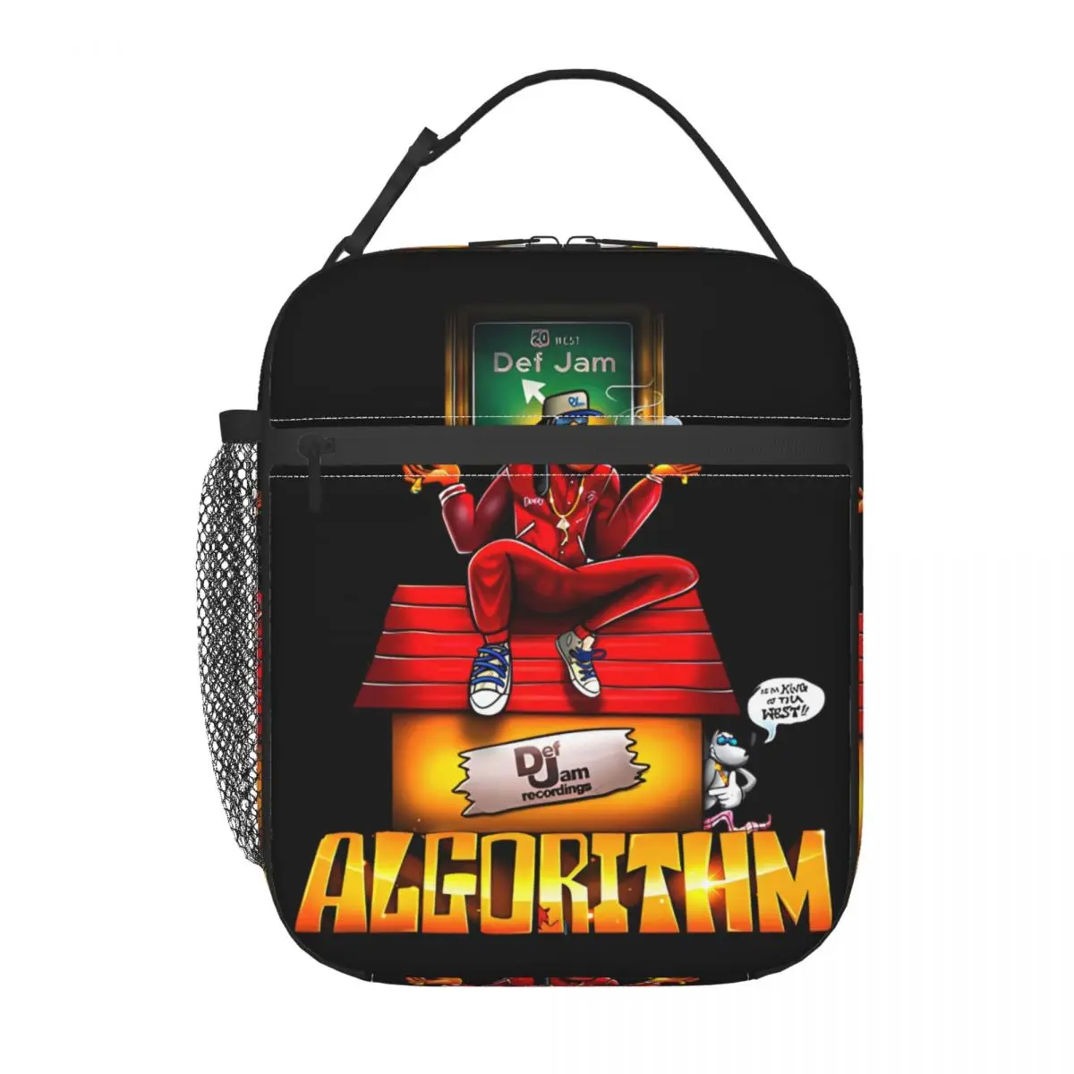 

Scribbled Snoop Dogg Music Rapper Портативный ланч-бокс для женщин Многофункциональный термохолодильник Изолированная сумка для обеда для студентов