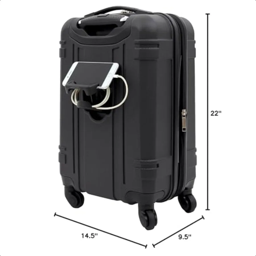 20 Astral Hardside CarryOn Lage Preto