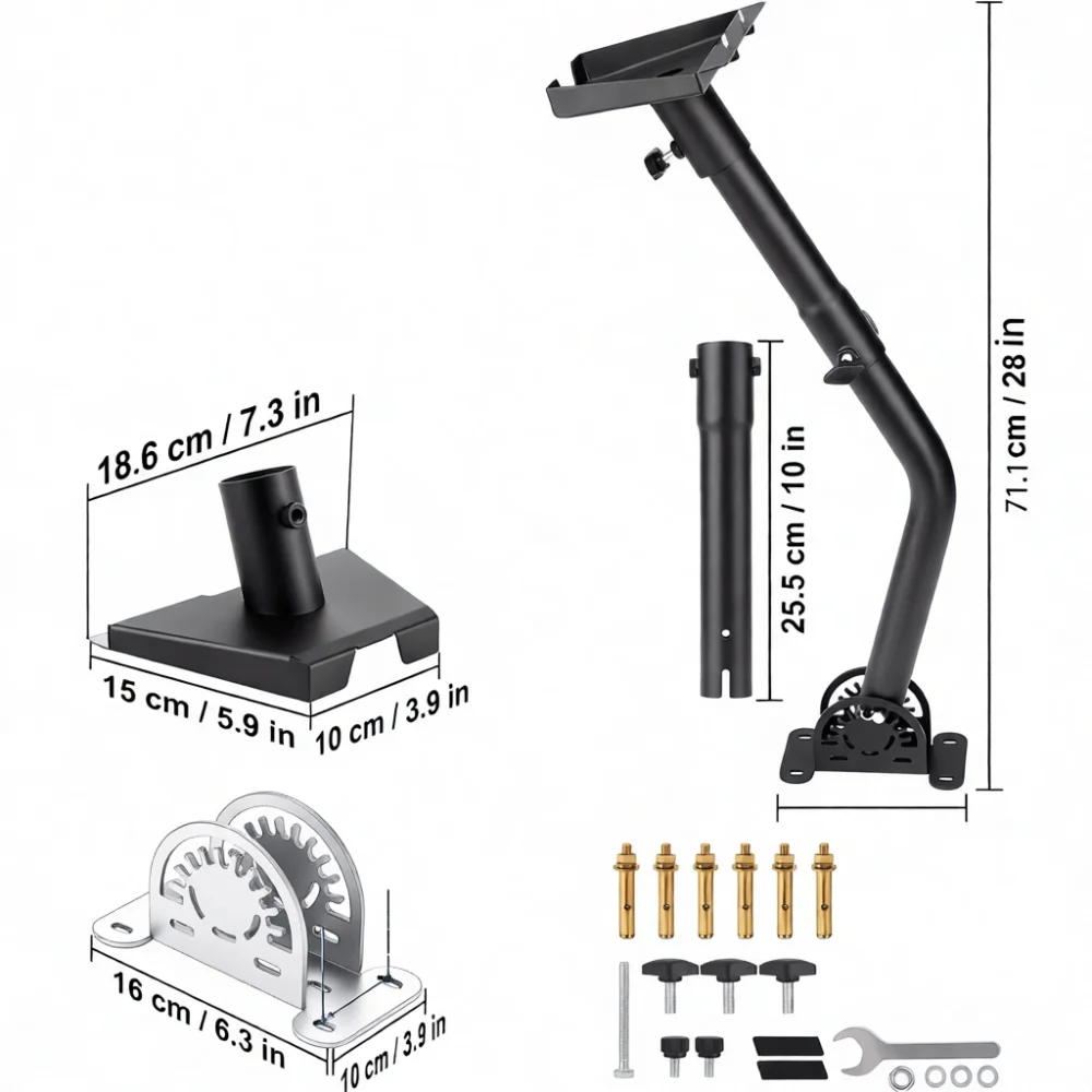 High Stability Roof Mount For Star Link Gen3 Satellite Outdoor Rv Camper Antenna Base Adjustable Metal Bracket