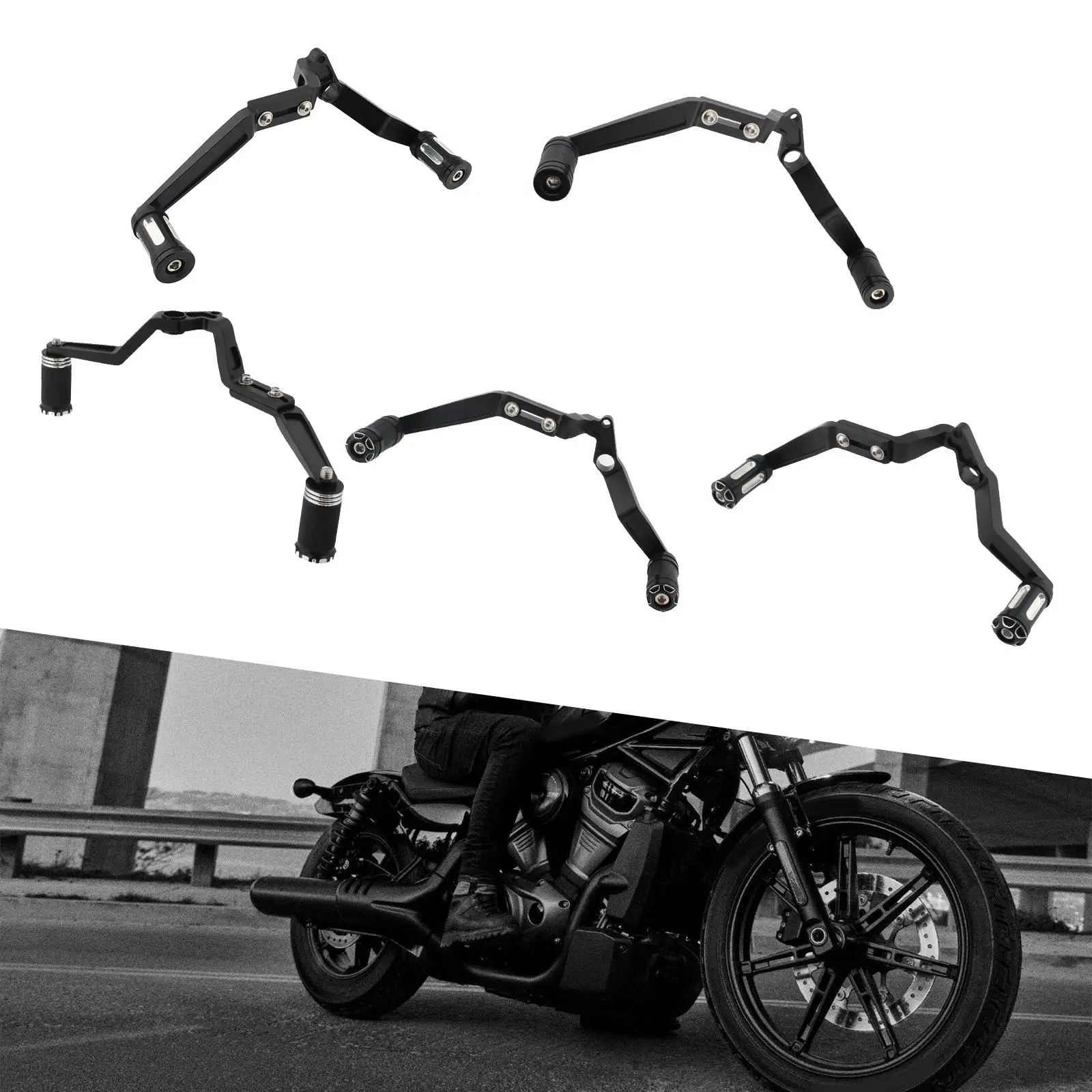 

Motorcycle Heel Toe Gear Shift Lever Shifter Peg Outdoor Easy to Install Shifter Lever for Nightster 975 Special 2022-2024