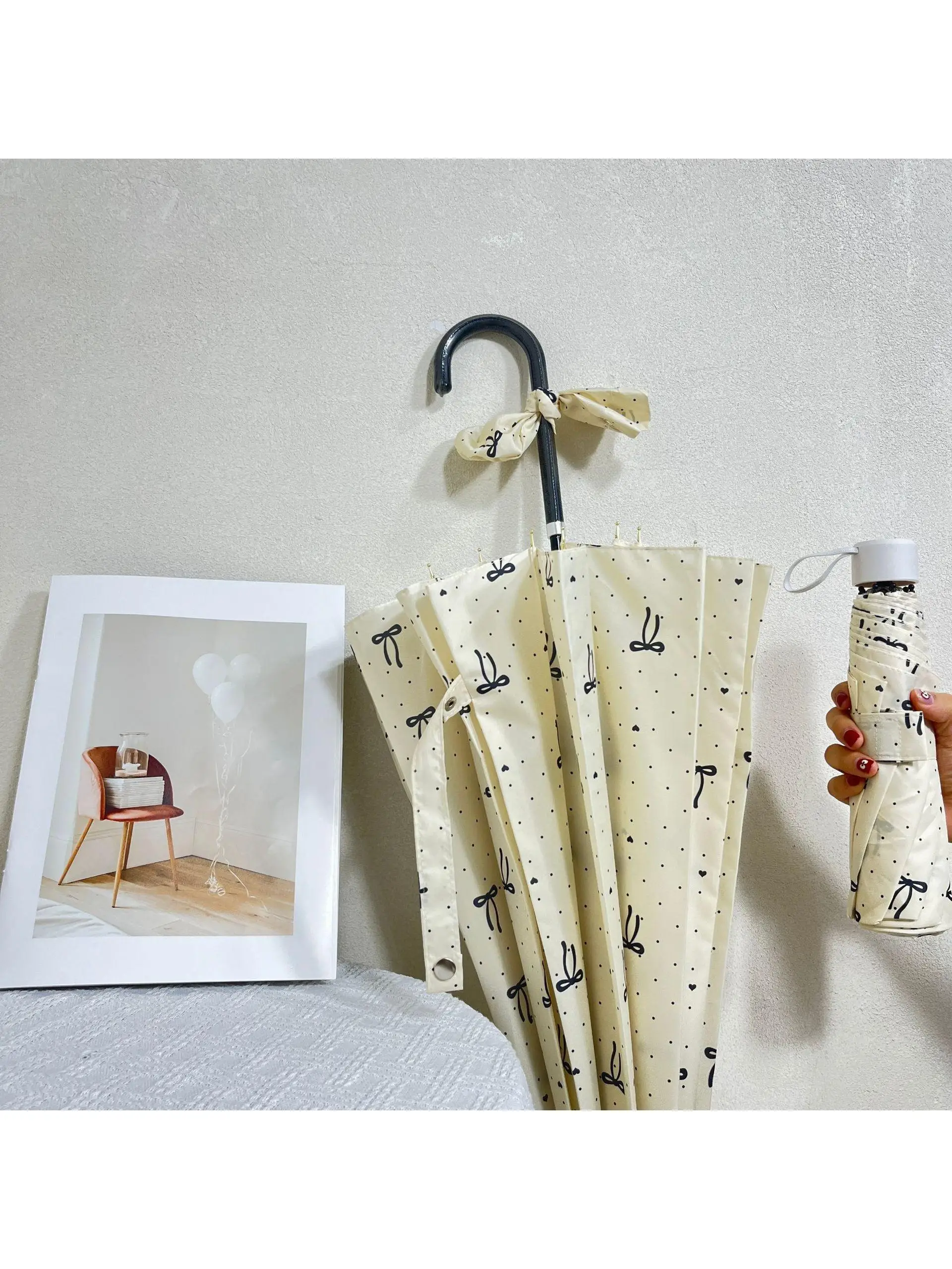 

Новый автоматический зонт в горошек с длинной ручкой, 16 спиц, двойной размер, усиленный, ветрозащитный, прямой, водонепроницаемый, женский...