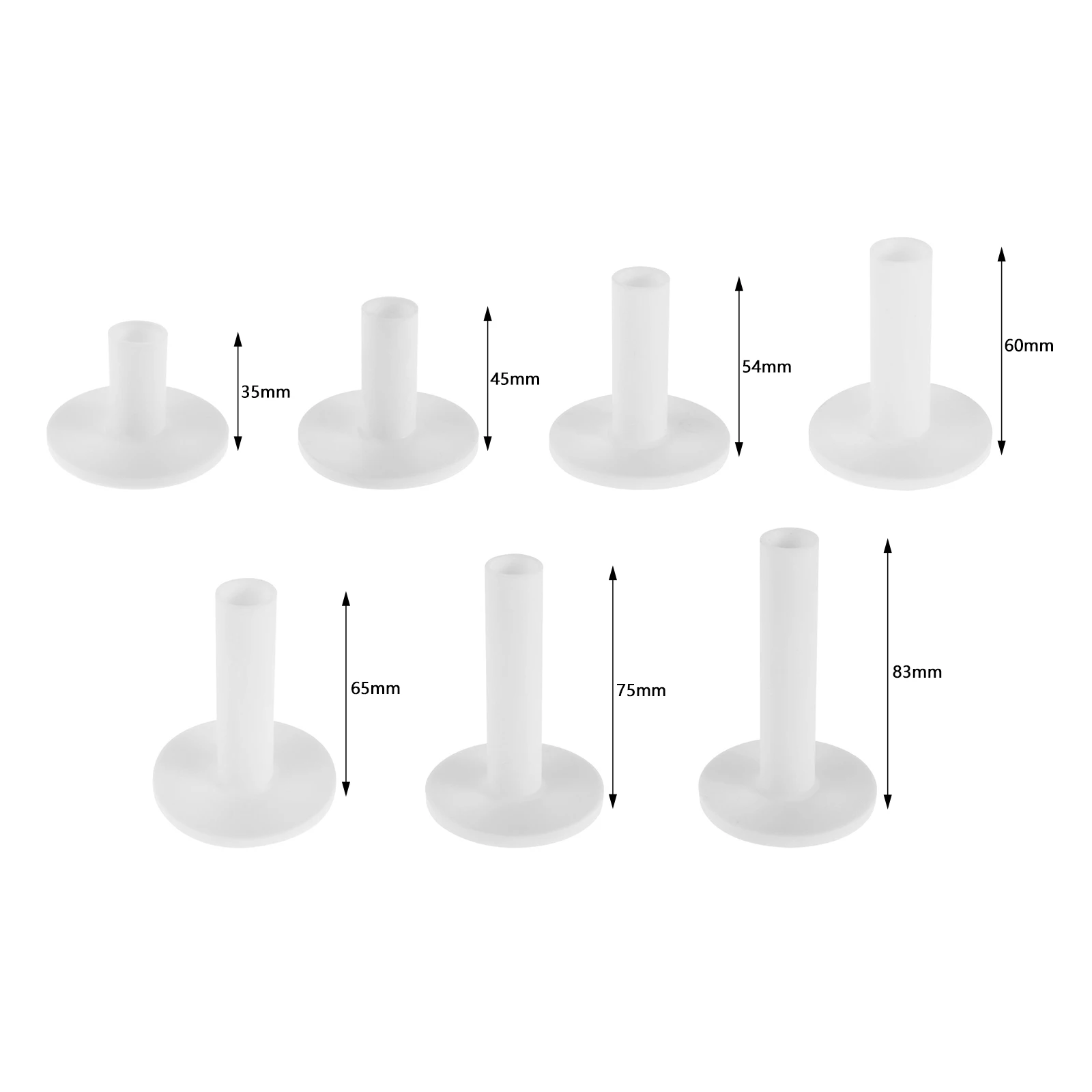 내구성 고무 골프 티 드라이빙 레인지 티, 볼 거치대 도구, 실내 야외 훈련 연습 매트, 35mm, 45mm, 54mm, 60mm, 65mm, 75mm, 83mm, 1PC