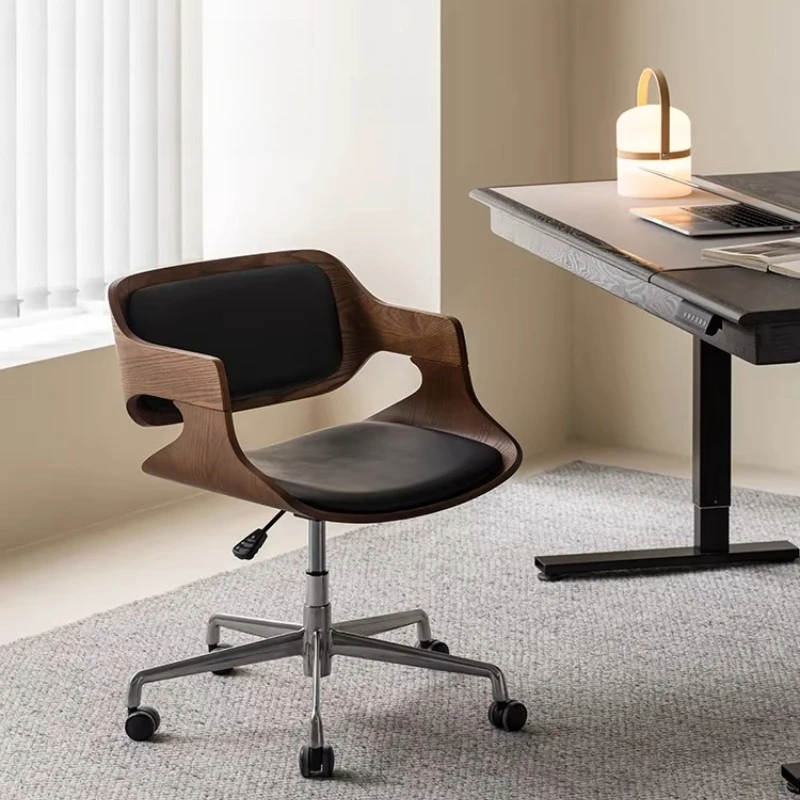 Reading Dresser Office Chair Relaxing Backrest Wooden Comfortable Office Chair Cushion Arm Sillas De Oficina Trendy Furniture