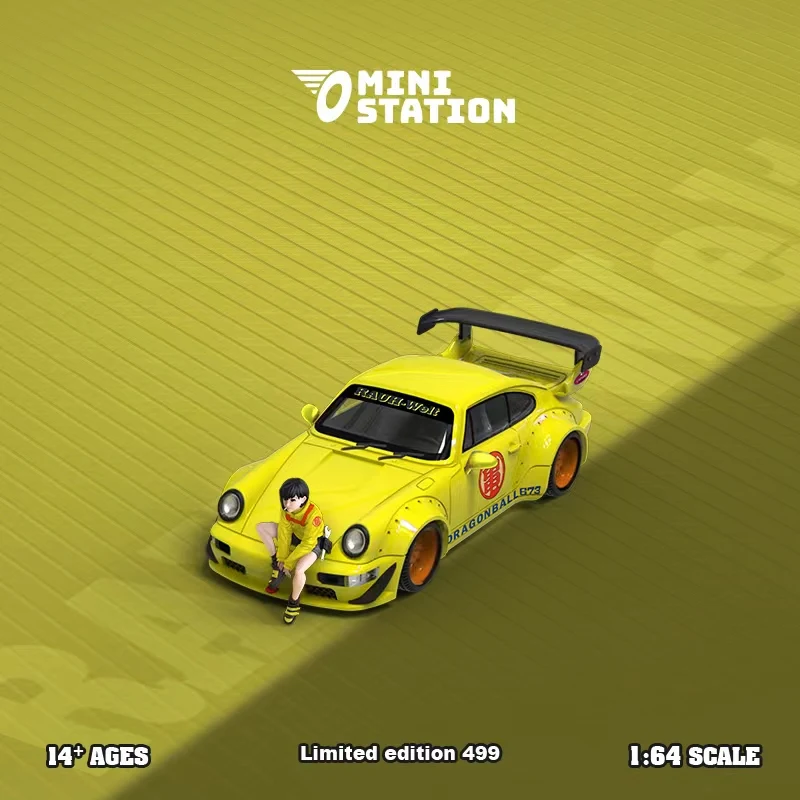 Mini stazione 1:64 T1 Van / RWB 964 Dragon Yellow limited499 Diecast Model Car