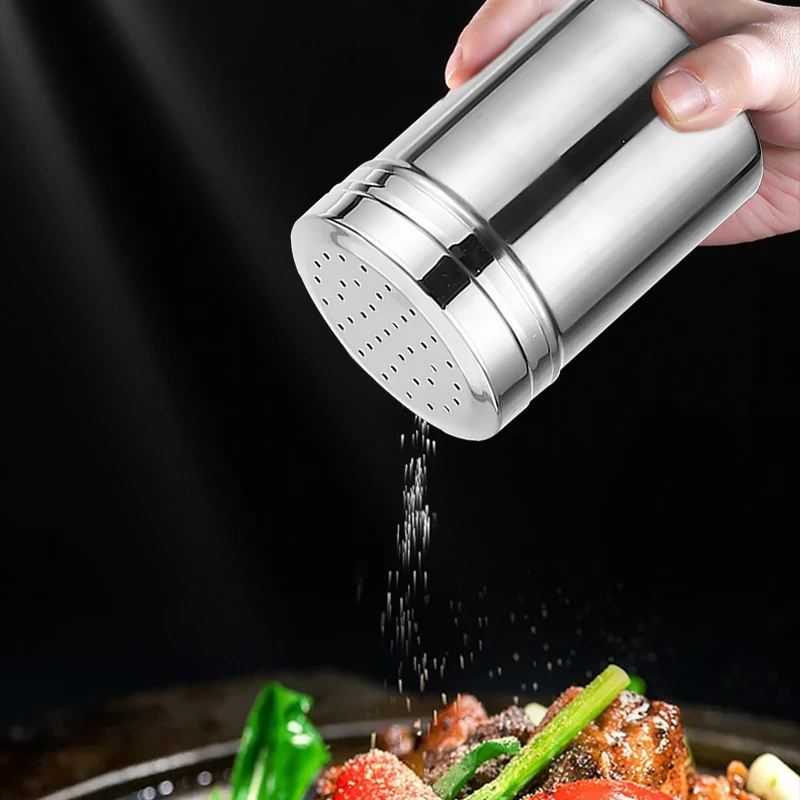 Tarro de condimentos de acero inoxidable 304, Salero y pimentero, contenedor de especias para barbacoa, Camping al aire libre, accesorios de cocina para el hogar