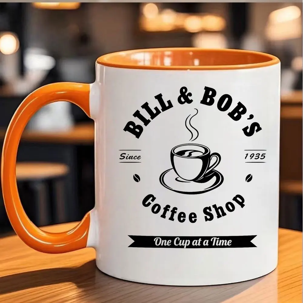 11oz Ceramic Coffee Mug One Cup at a Time Printed Tableware for Home Use Office Drinking Holiday Present Birthday Christmas Camp