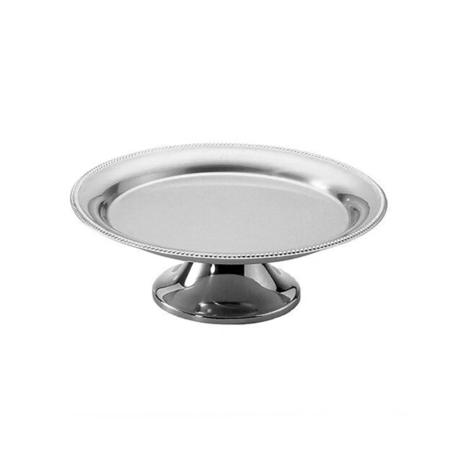 Multi Purpose Cake Display Tray Stainless Steel Pedestal Stand for Dessert Buffet Pastry Serving Platter