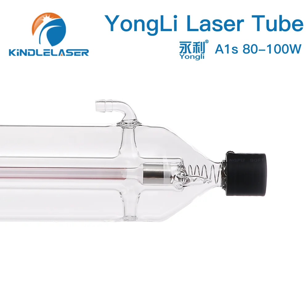 KINDLELASER Yongli A1s 80-100W CO2 Laser Tube Dia.80mm for CO2 Laser Engraving Cutting Machine Wooden Case Box Packing