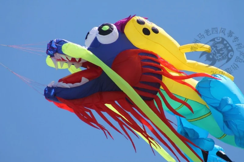 free shipping 15m dragon kites flying giant kite pendant inflatable kites for adults sports toys Chinese traditional kites nylon