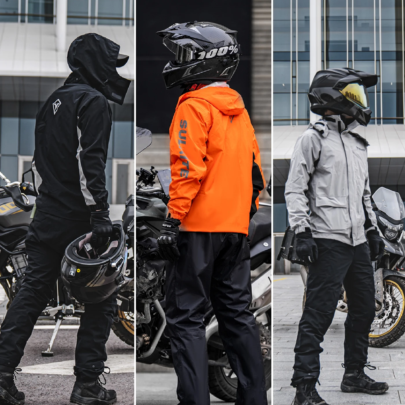 

2026SULAITE Rain Suit Motorcycle Rain Gear Suit for Men & Women Jackets & Pants Reflective Waterproof Breathable Rainsuit