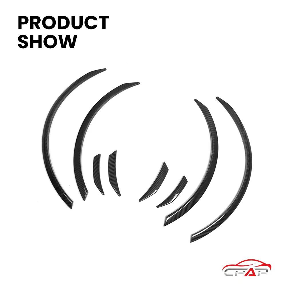 Real Dry Carbon Fiber Wheel Eyebrow Car Styling Wheel Arch Trim for BMW 4 Series G22 G23 2021-IN MP Style 8Pcs/Set