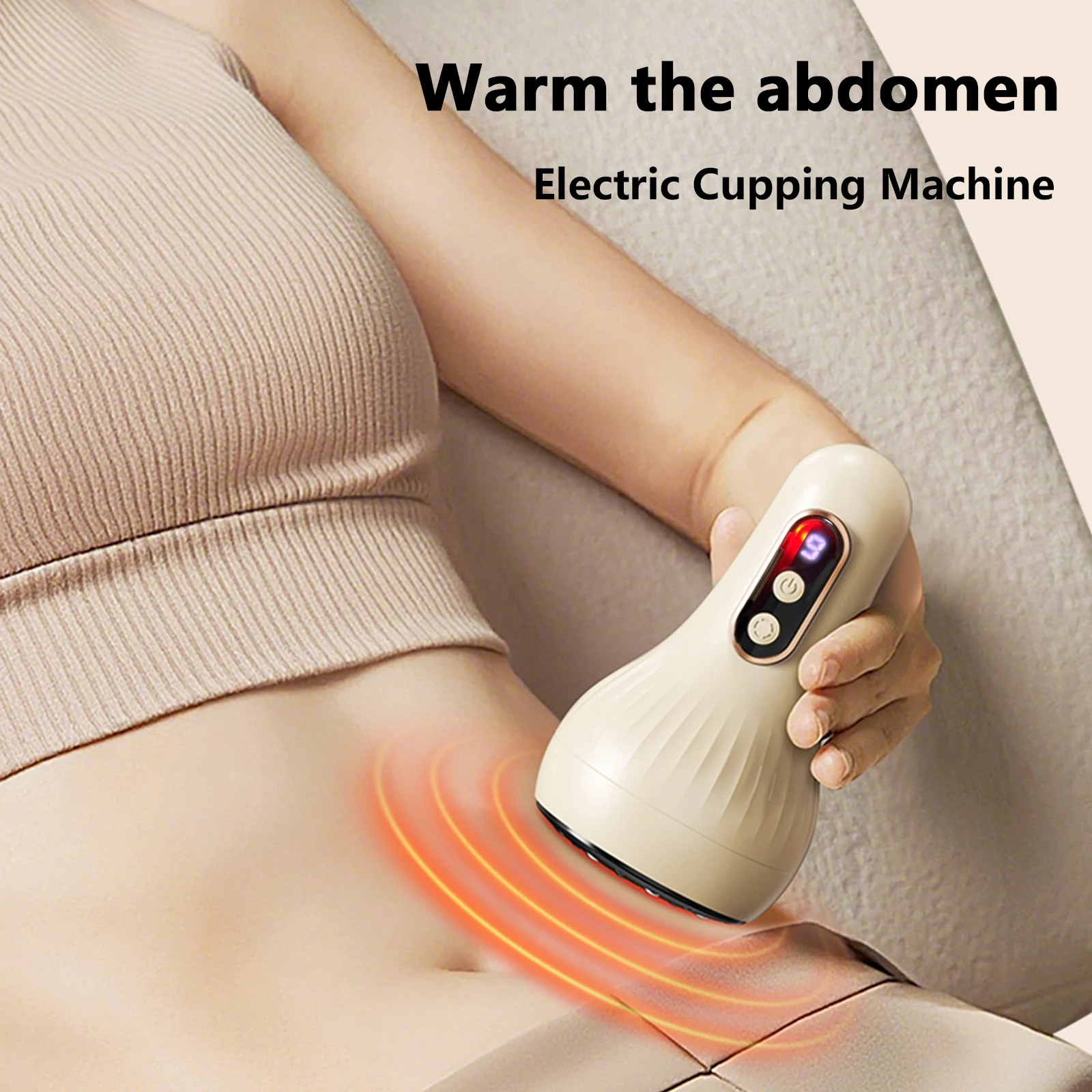 Intelligent Rechargeable Electric Cupping Massage Device | Gua Sha Massage Device, 1200mAh Rechargeable | Suitable for Home Use