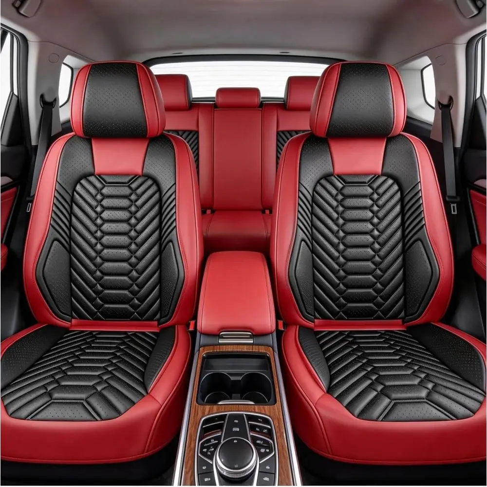 Universal Fit Seat Covers for Cars, SUVs, Sedans, Vans, and Trucks | Full Coverage Front and Back Seat Protection, Waterproof Cu