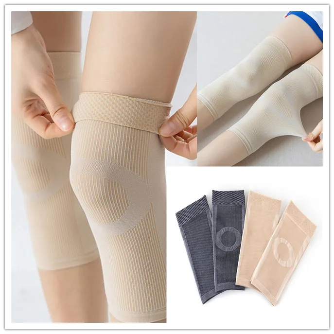 Genouillères de sport respirantes sans couture, protège-tibia, manches de compression du mollet, coussinets de protection des genoux, jambes élastiques, manches chaudes, 1 paire