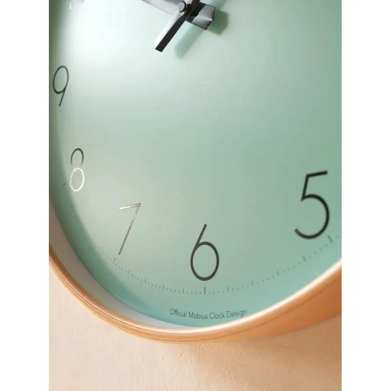 Mobius Silent Wall Clock Modern Mint Green Living Room Household Simple New Design