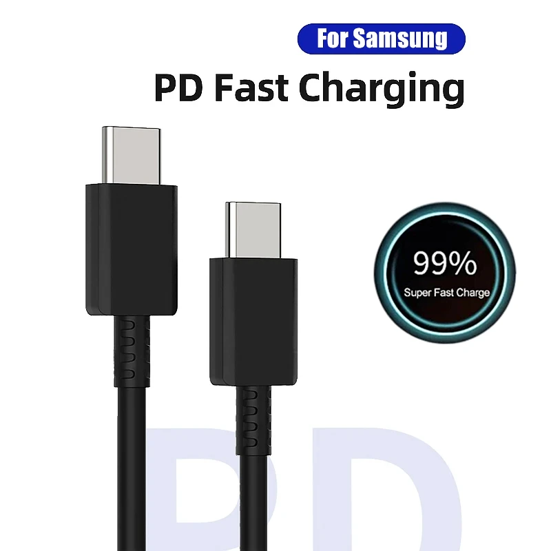 듀얼 USB C 고속 충전 케이블, 삼성 S22 플러스, S23, S24 울트라, 노트 20, A53, A54, A55, 고속 충전기, C타입 데이터 라인, 5A, 45W PD, 2m