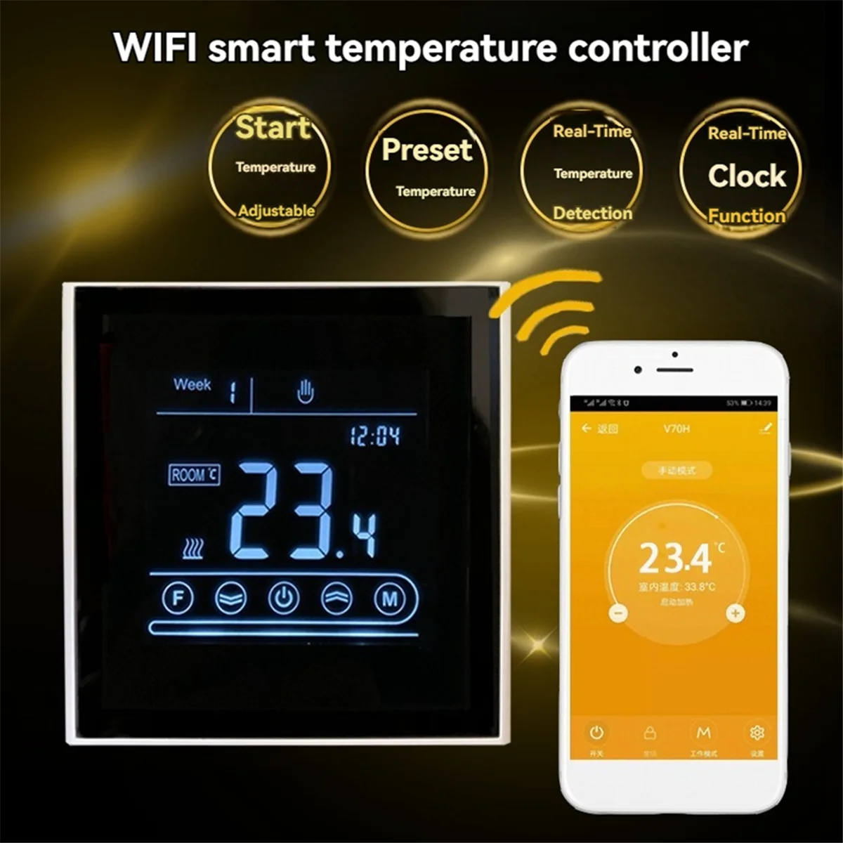 

A67Z Tuya умный интеллектуальный Wi-Fi термостат комнатный электрический/водяной/газовый котел регулятор температуры подогрева пола 16A белый