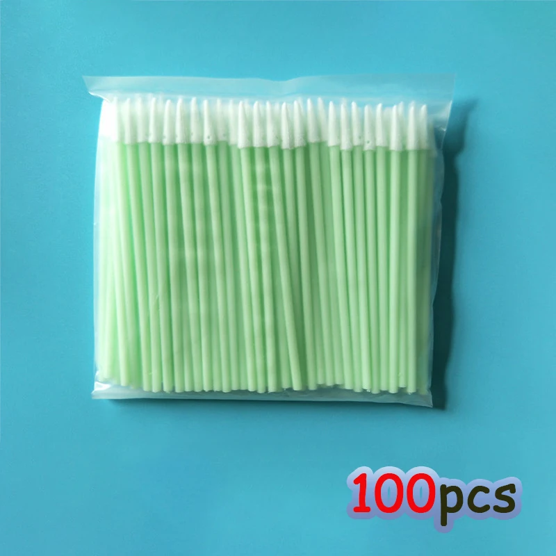 100 Stück/Beutel Glasfaser-Reinigungswerkzeug Mikro-Reinigungsschaum für Faserreinigung Druckkopf-Reinigungswerkzeug