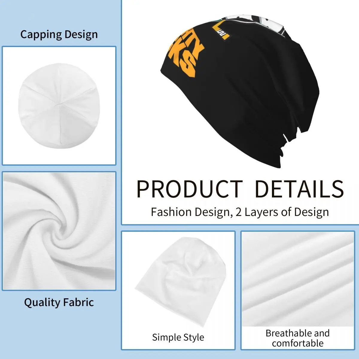 جرافيك البط الفنون مايتي أوف أنهايم هوكي Skullies قبعة صغيرة دافئة الخريف الشتاء في الهواء الطلق قبعة محبوك بونيه قبعات الكبار