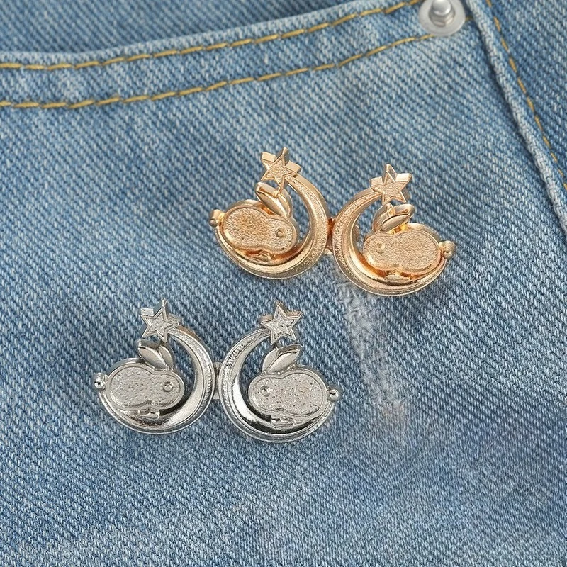Boutons réglables pour jeans, clips pour pantalons et jupes, boucle de serrage de taille, bouton-pression, ajusteur de taille, bouton papillon, fournitures vestimentaires