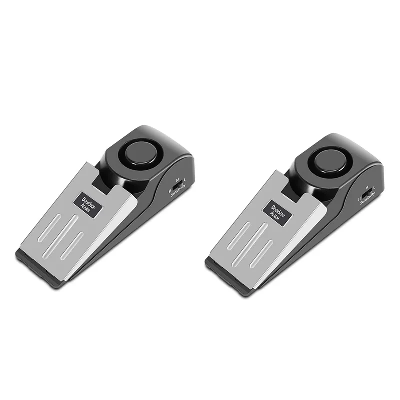 

A21Q-2 шт. дорожный дверной стопор, сигнализация, портативный 120 дБ, напольные дверные упоры с регулируемой чувствительностью для домашнего общежития