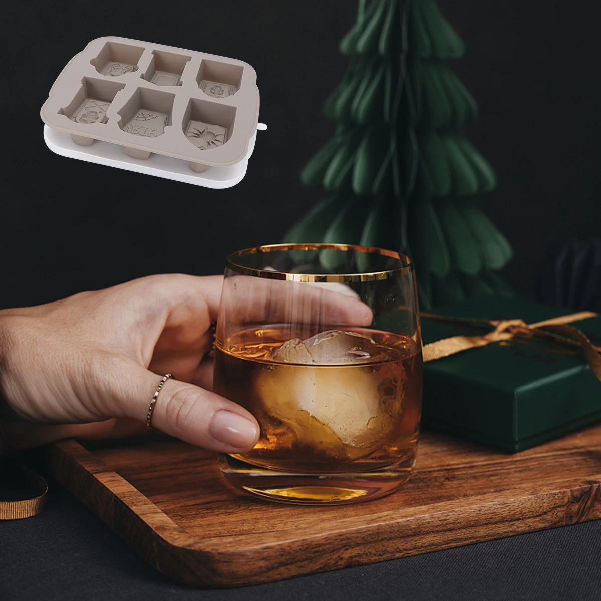 

Tombstone Silicone Mold Chocolate Maker Whisky Cube Tray Party Bar Accessory Halloween Molds Grey Kitchen Bar Tools Halloween