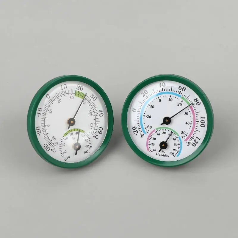 2 In 1 Easy Install Wall-mounted Thermometer Stable Temperature Humidity Gauge for Home Office Public Space
