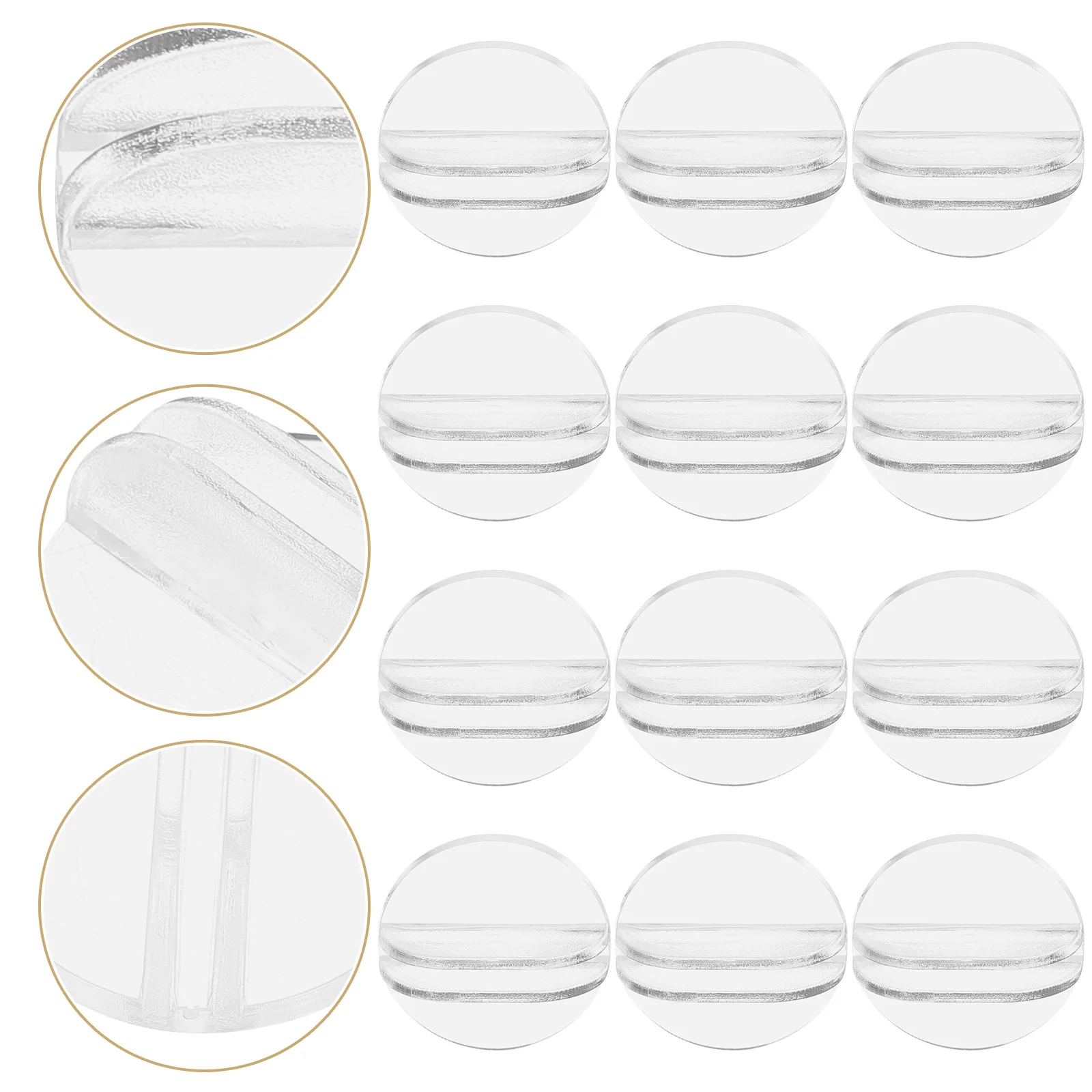 

100pcs Table Game Card Holders Clear Resin Plastic Clip Stand Round Business Card Holder For Desk Wedding Decorative Clips