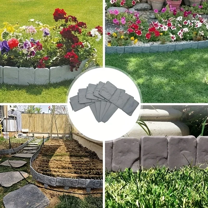 Garden edge border landscape edge border - plastic imitation stone fence - Splicing garden small fence -