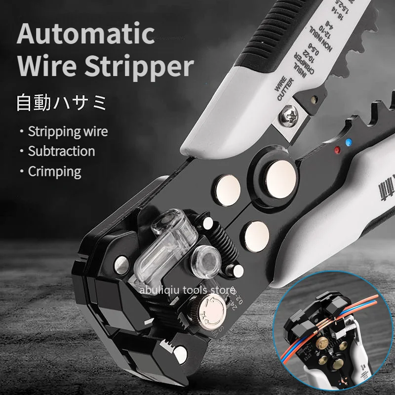 Quick Wire Stripper Plier Automatic Stripping Cutter Crimper Cable Wire Crimping Multifunctional Pliers Electrician Repair Tools