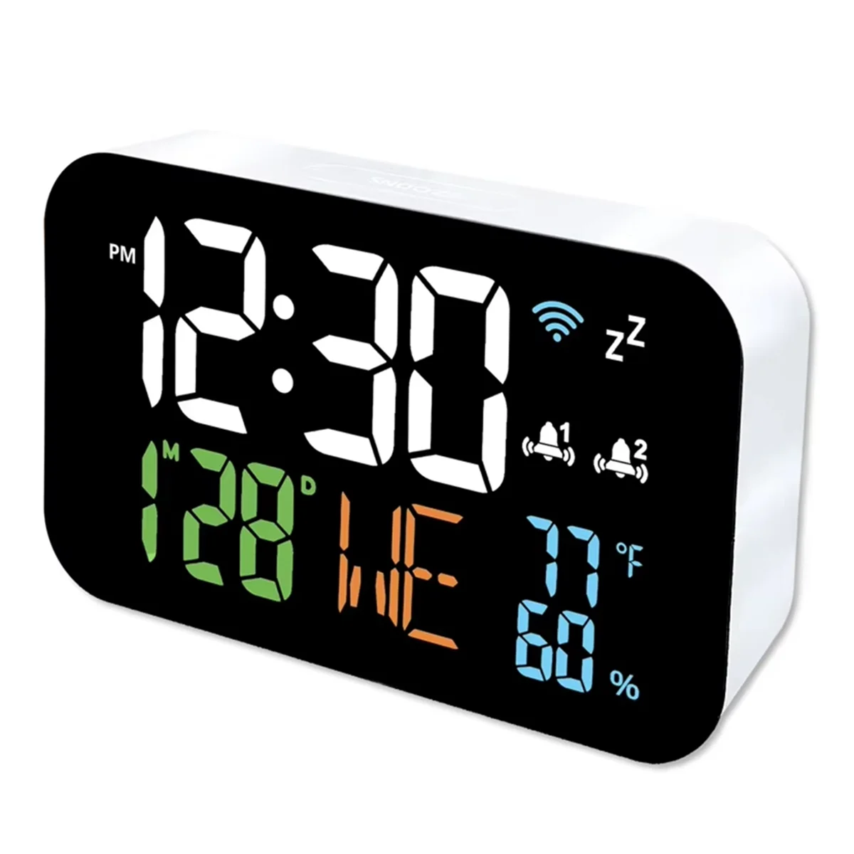 A002 Tuya WiFi Clock Calendar Inteligentny termometr higrometr z cyfrowym wyświetlaczem LED Obsługa WIFI