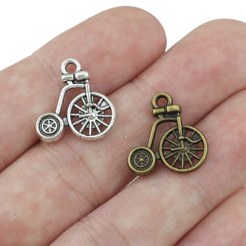 AliExpress SEVEN PLUS High Quality 20 Pcs 16*17mm Antique Bronze Plated Vintage Bike Bicycle Charms For Diy Jewelry Making Keychain Pendant Accessory