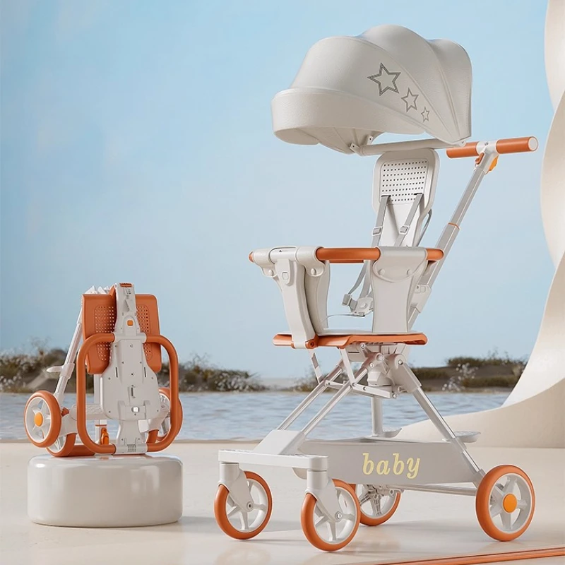 

Детские коляски с высоким пейзажем, складная легкая дорожная коляска, двусторонняя амортизирующая удобная сиденье, детская коляска