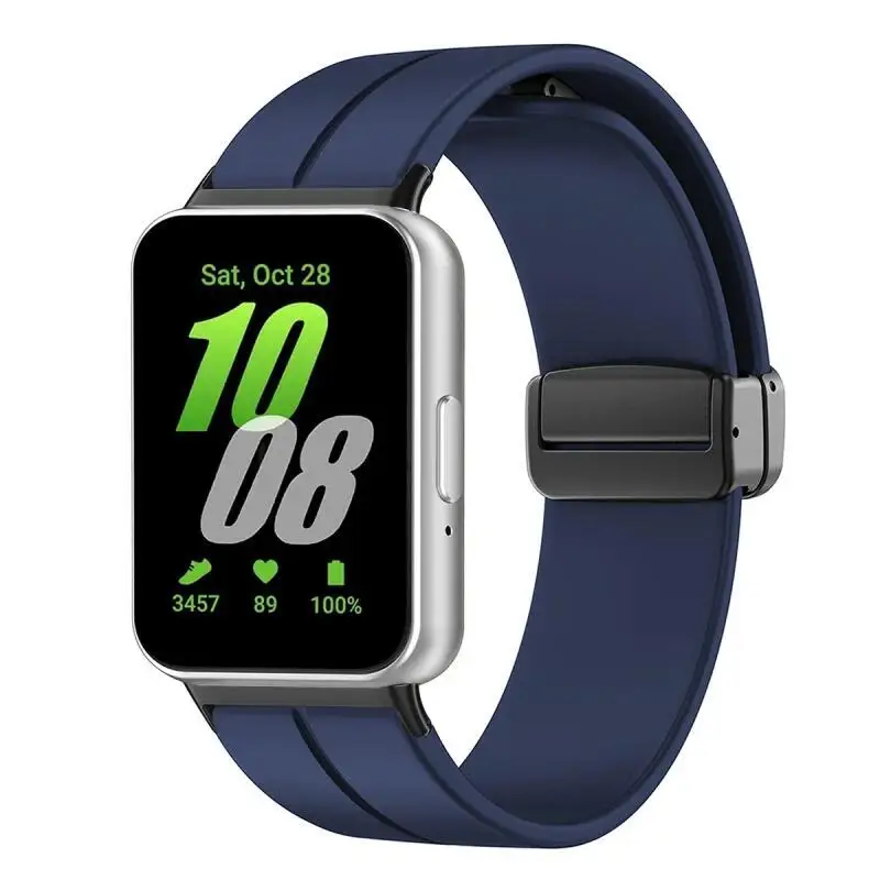 Magnetisches Armband für Samsung Galaxy Fit 3, Metallverbinder, Smartwatch-Armband, Correa Galaxy Fit 3, Silikonarmband-Zubehör – Detail 5