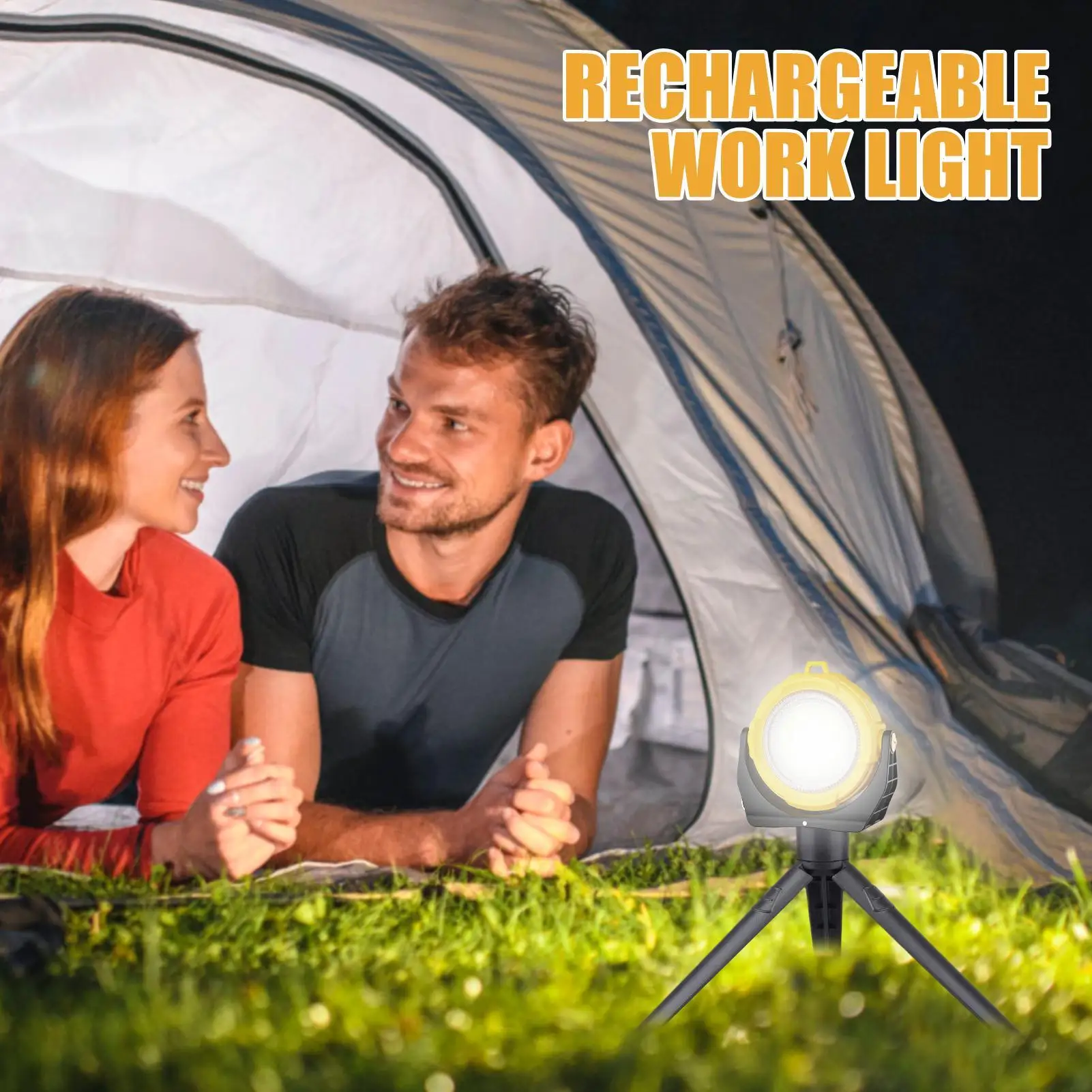 LED Work Light RGB Work Light Magnetic Waterproof Bright Solar LED Lamp Multi-mode For Workshop Camping Job Site Fishing Reading