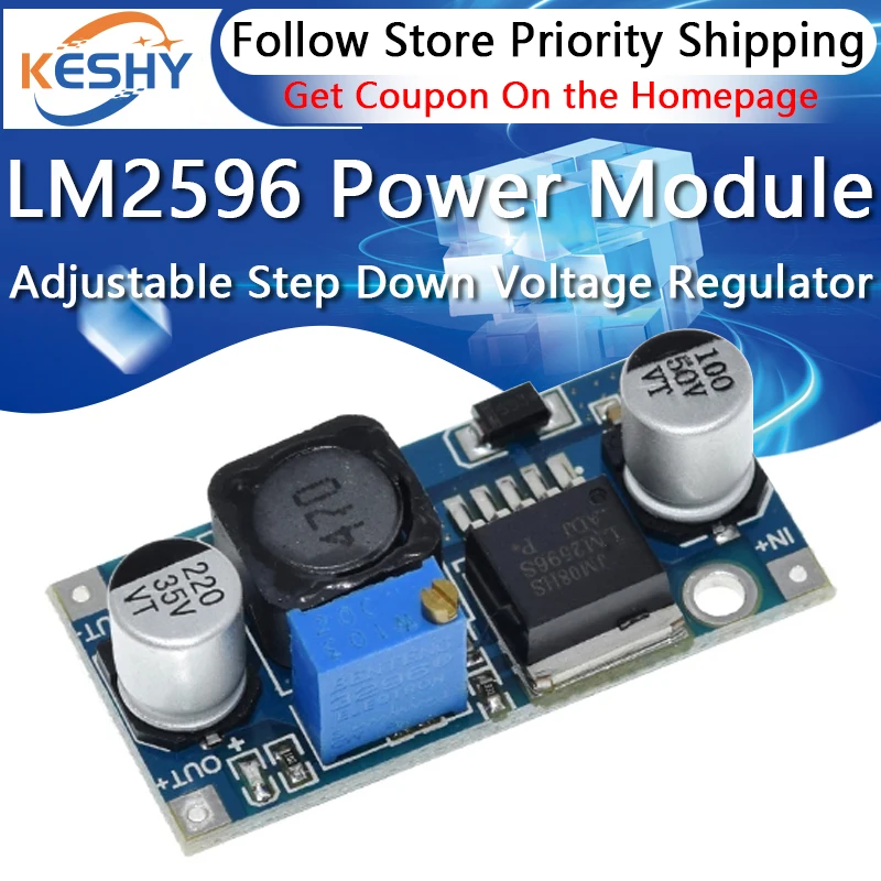 1-10PCS LM2596 Step Down Module DC to DC Adjustable Buck Converter Voltage Regulator Conversion Power Supply Module LM2596