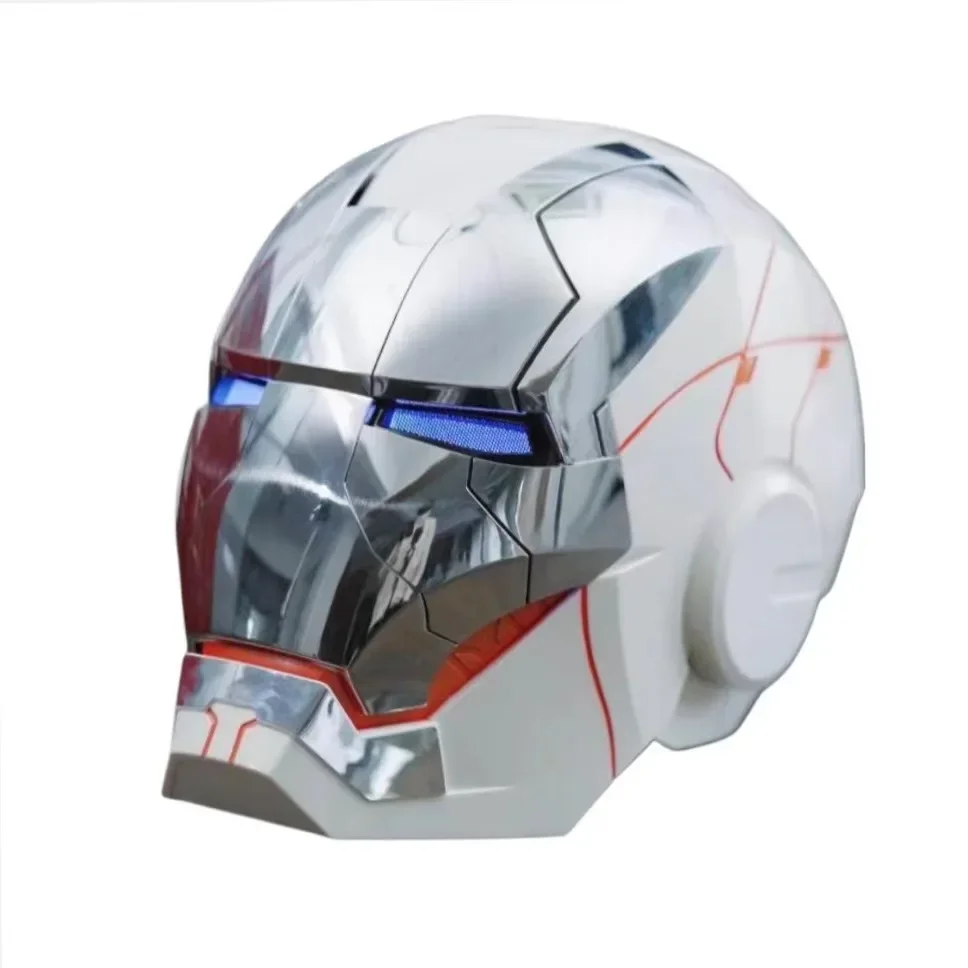 Nuevo casco Marvel Iron Man acción en vivo ojos LED 1/1 Cosplay oreja luz brillante Control de voz eléctrica guapo película regalos personalizados