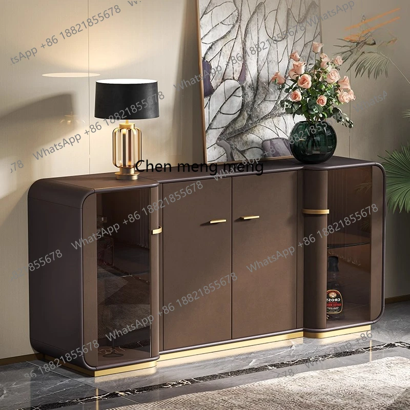 

Light luxury dining side cabinet Italian restaurant locker household modern marble high-end entrance cabinet
